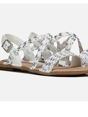NEW BORN B.O.C SANDALS WHITE/SILVER WOMENS